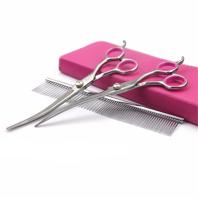 Stainless Dog Trimming and Grooming Scissors Set