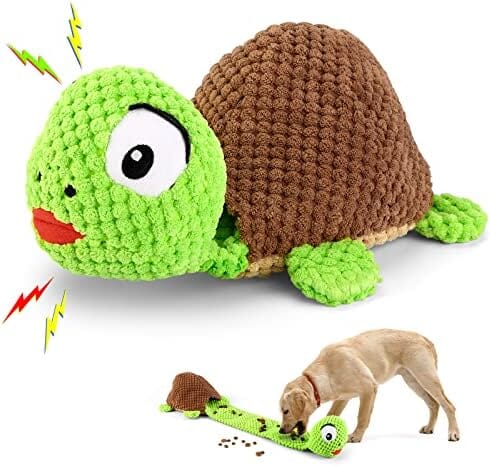 Turtle Dog Squeak Toys Dogs Enrichment Treat Dispensing Puzzle Toys
