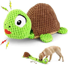 Turtle Dog Squeak Toys Dogs Enrichment Treat Dispensing Puzzle Toys