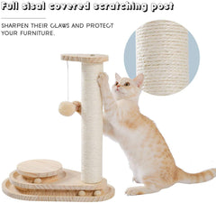 Two-Layer Cat Turntable with Interactive Balls and Dangling Ball