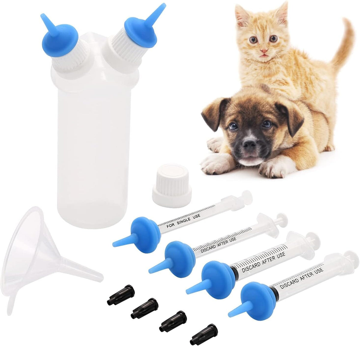 Two Silicone Nipple Feeding for Newborn Kittens