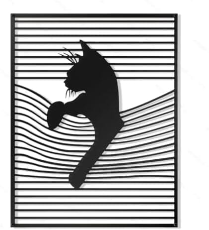 Wall Decor Cat Decor Metal Wall Decoration Wall Art Living Room Silhouette
