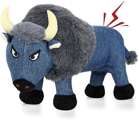 Yak Squeaky Dog Toys with Crinkle Paper